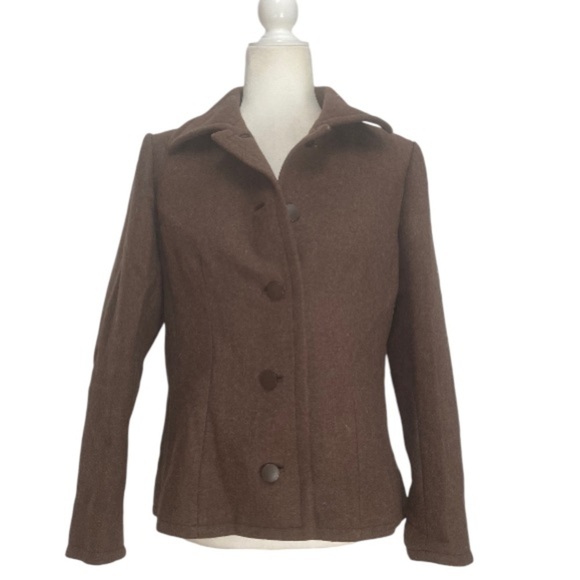 Givenchy Nouvelle Boutique Paris Wool Blazer Jacket in Espresso Brown - Picture 1 of 6